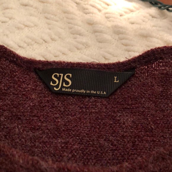 Long burgundy sweater with long sleeves - Picture 3 of 3